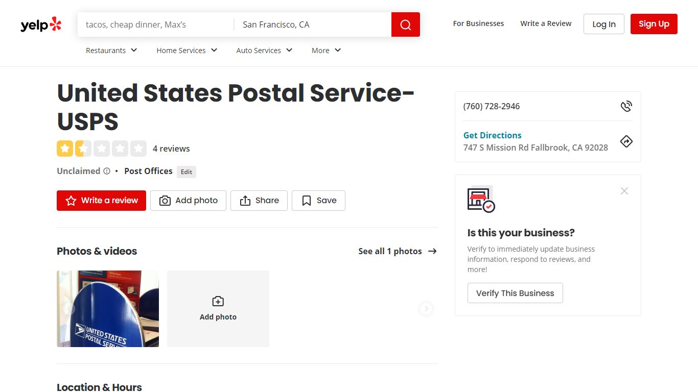 United States Postal Service-USPS - Yelp